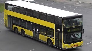 BVG Buslinie 125 MAN BV3474 nach Frohnau  Invalidensiedlung am Kutschi mit Doppeldecker [upl. by Otrebron760]