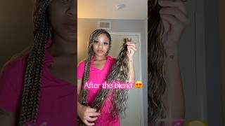 The blend😍braidershairstylesknotlessbraidsbraidsreelshairvideobraidedhairstyleshairtutorial [upl. by Aivalf]