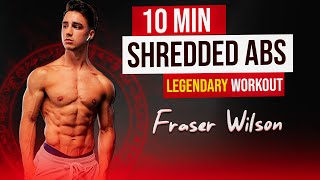 10 Min Legendary ABS workout  Get Shredded Abs  Summer Shred 2024 with Fraser Wilson  D1sport [upl. by Cantone]