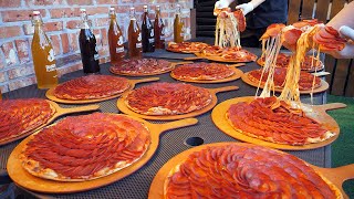 폭탄 페퍼로니 피자  bomb pepperoni pizza  korean street food [upl. by Caravette801]