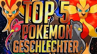 POKÉMON Top 5  UNTERSCHIEDE bei Geschlechtern [upl. by Hephzipah]