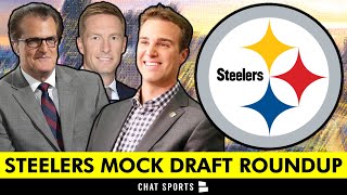 Steelers Draft Rumors NFL Mock Draft Roundup Ft Mel Kiper Jr Daniel Jeremiah amp Joel Klatt [upl. by Yssenhguahs342]