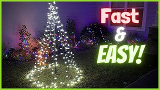 How to Make an Outdoor Christmas Tree Out of Lights [upl. by Dmitri924]