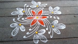 கார்த்திகை மாதம் ஸ்பெஷல் 3 குட்டி கோலங்கள்Beautiful kuttykolamSimple flower rangoliLatha kolam [upl. by Angelica]