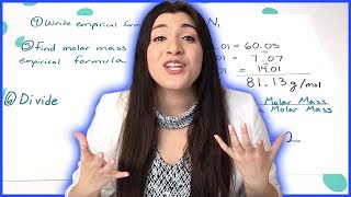 Calculating Molecular Formulas Step by Step  How to Pass Chemistry [upl. by Leile]