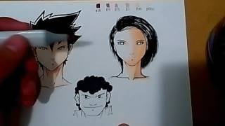 Tutorial de cores com copic tons de pele [upl. by Aihseuqal369]