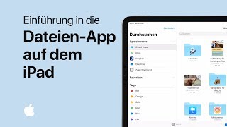 Einführung in die DateienApp auf dem iPad – Apple Support [upl. by Naida]