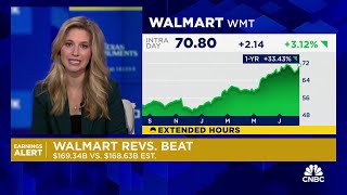 Walmart beats estimates raises outlook as it sees stable consumer health [upl. by Aniretake]