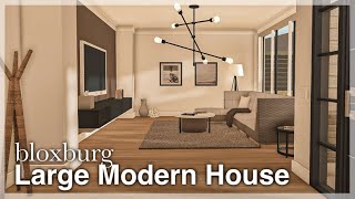 Bloxburg  Large Modern House Speedbuild interior  full tour [upl. by Krefetz]