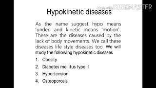 Hypokinetic diseases [upl. by Kerwin]