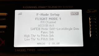 spektrum forward programming flight mode channel assign safe select on a switch setup rc airplane [upl. by Dielle623]