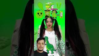 green food challenge mukbang eating eatingshow challenge slime viralvideo funny tiktok asmr [upl. by Keenan]