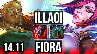 ILLAOI vs FIORA TOP  824 600 games Rank 13 Illaoi  KR Challenger  1411 [upl. by Ciardap]