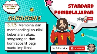 PART 5 Matematik Tingkatan 4 BAB 3 KSSM Penaakulan Logik  membina akas songsangan kontrapositif [upl. by Anirod765]