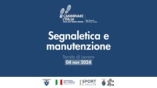 Stati Generali del Turismo Outdoor  Segnaletica  Tavolo 1  4 novembre 2024 [upl. by Kisung214]