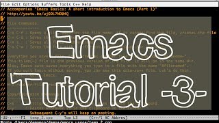 Emacs Tutorial Beginners Part 3 Expressions Statements emacs file and packages [upl. by Aridan]