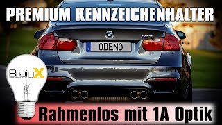 Rahmenlose Kennzeichenhalter mit Power Klett Montage und Test  Nummernschild wechseln [upl. by Nashbar]