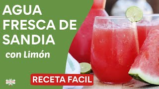 Agua Fresca de Sandía  RECETA FACIL [upl. by Imalda165]