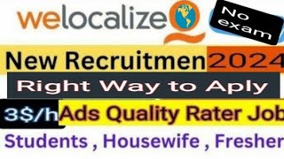 Welocalize Hiring  Live Test Answer  Work From Home  Mobile Job  Online Job  Jobs 2024 [upl. by Priest]