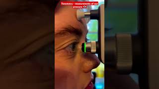 Tonometry measurements of eye pressure tonometry ophthalmology ophthalkripa iop ophthalmologist [upl. by Bonine]