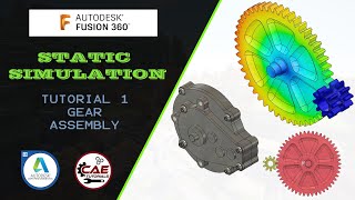 Fusion 360 Static Simulation  Tutorial 1  Gear Assembly [upl. by Aldous]