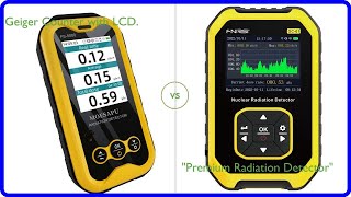 Review Geiger Counter with LCD vs quotPremium Radiation Detectorquot [upl. by Heimlich]