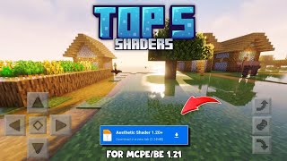 Top 5 Best Ultra Realistic Shaders For Minecraft PE 121  No Lag Android iOS Win 10 [upl. by Aedni446]