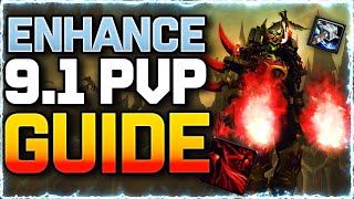 👊91 ENHANCE SHAMAN PvP Guide New PvP TalentsBest CovenantBuilds  Shadowlands PvP [upl. by Mcgrath]