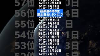 超強運の持ち主誕生日占いランキングTOP100！ [upl. by Leunamesoj]