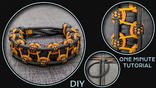 How to Make Paracord Bracelet Tying Lark’s Head Knots [upl. by Moureaux]