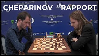 Brilliant SACRIFICING game as Cheparinov defeats Richard Rapport in just 25 moves [upl. by Eilujna]