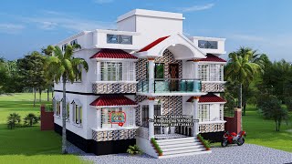 কম খরচে ৪ রুমের বাড়ির ডিজাইন। Duplex house design। 4 Bedroom house design। ঘরের ডিজাইন। bari design [upl. by Hannahs]