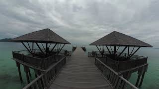 BatuBatu Resort Tengah Island Pulau Tengah Mersing Johor walk through during low tide [upl. by Flam918]