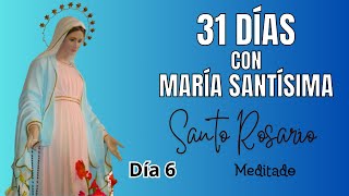 Santo Rosario Meditado Dia 6 de 31 días con María Santísima [upl. by Nwahsiek]