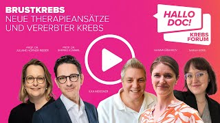 HALLO DOC Forum Brustkrebs – Neue Therapieansätze und vererbter Krebs [upl. by Emlyn]