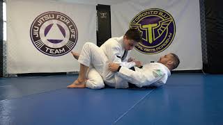 BJJ Technique 2On1 Closed Guard Rollover Sweep [upl. by Mehcanem541]