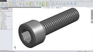 SolidWorks tutorial  How to make Allen Bolt in Solidworks [upl. by Mathew]