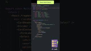 🚀 Multiple Select in React JS shorts short viral trending reactjs javascript ytshorts [upl. by Hujsak]