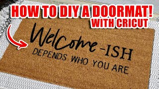 How to make a DOORMAT using your CRICUT [upl. by Guenevere]