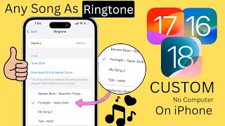 How to Set ANY Song as RINGTONE on iPhone in iOS 18 Easiest Way [upl. by Paynter250]