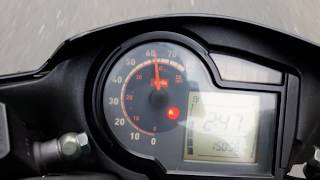 Aprilia sr 180 2t acceleration 080 kmh [upl. by Dinerman]