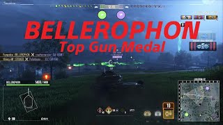 WOT Console  Bellerophon British Tier8 Medium Top Gun [upl. by Mandie]