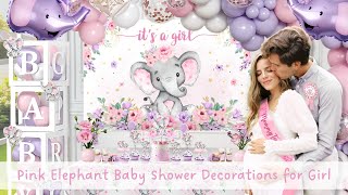 Baby Shower EXPERT Shares TOP Pink Elephant Decorations for Girls [upl. by Aidua]