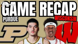 Purdue vs Wisconsin Game Recap [upl. by Aikit]