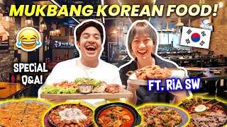 MUKBANG KOREAN FOOD  QampA FT RIA SW [upl. by Franciska]