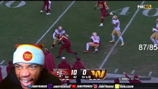 CALEB WILLIAMS WE NEED YOU   San Francisco 49ers vs Washington Commanders Game Highlights [upl. by Arline455]