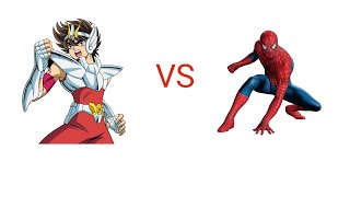 mugen Pegasus Seiya vs spiderman [upl. by Yelrihs690]