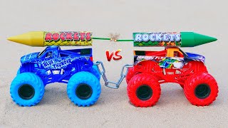 Experiment Monster Jam Blue Thunder vs Hurricane Force [upl. by Otha140]