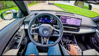 NEW BMW 5 2025 20 20i hybrid 208 hp  POV Test Drive 2226 Joe Black [upl. by Elset]