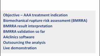 Biomechanical AAA Risk Assessment Part 1  Introduction to the webinar [upl. by Clari362]